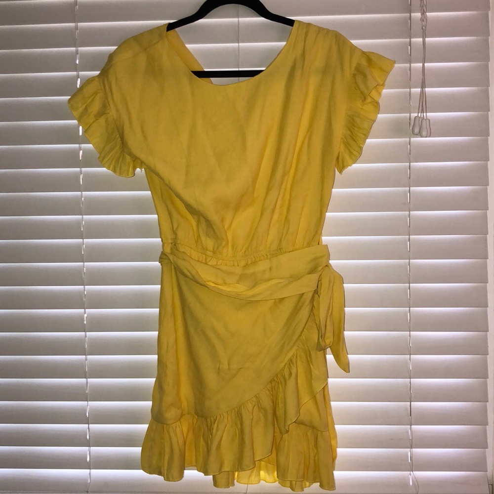 Never worn yellow wrap dress from Vici!